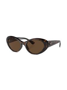 Versace Eyewear Zonnebril met ovaal montuur - Bruin