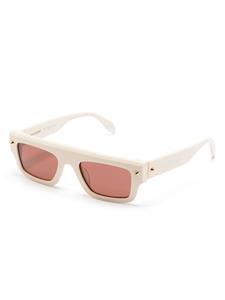 Alexander McQueen Zonnebril met vierkant montuur - Beige