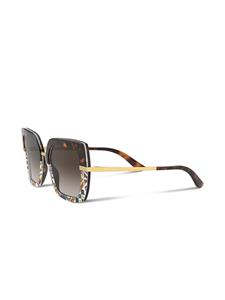 Dolce & Gabbana Eyewear Zonnebril met vierkant montuur - Bruin