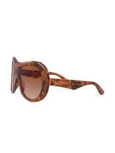 Dolce & Gabbana Eyewear DNA zonnebril met oversized montuur - Bruin