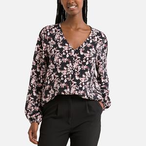 JDY Bedrukte blouse met V-hals