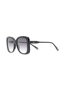 Chloé Eyewear Zonnebril met oversized montuur - Zwart