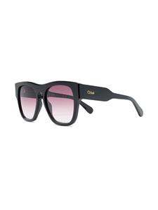 Chloé Eyewear Zonnebril met vierkant montuur - Zwart