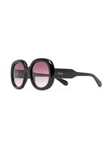 Chloé Eyewear Zonnebril met vierkant montuur - Zwart