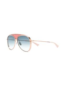 Christian Roth Funker zonnebril met piloten montuur - Metallic
