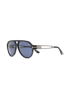 TOM FORD Eyewear Zonnebril met piloten montuur - Zwart