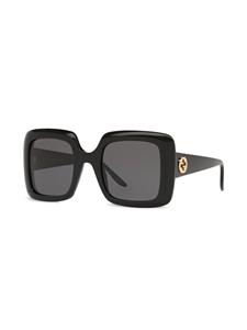 Gucci Eyewear Zonnebril met oversized vierkant montuur - Zwart