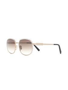 Philipp Plein Gewelfde zonnebril - Goud