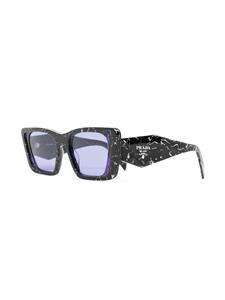 Prada Eyewear Zonnebril met rechthoekig montuur - Zwart