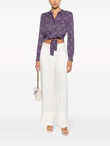 Elisabetta Franchi Cropped blouse - Paars