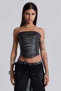 Jaded London Ash Faux Leather Corset