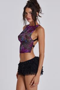 Jaded London Hera Backless Diamante Top