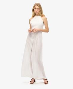 Superdry Vrouwen Geborduurde Jumpsuit Wit