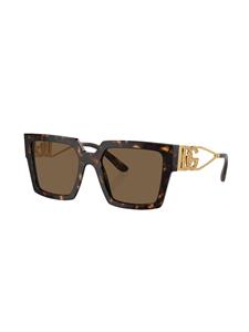 Dolce & Gabbana Eyewear Zonnebril met logoplakkaat - Goud