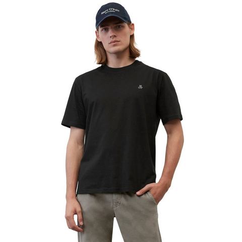 Marc O'Polo Marc OPolo T-Shirt, Logo-T-Shirt, shaped aus Bio-Baumwolle