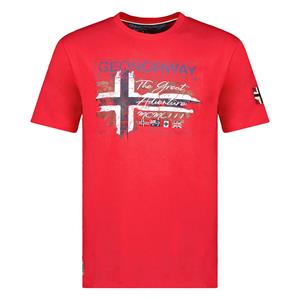 Geographical norway T-shirt in rood voor Heren