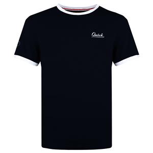 Quick-Q1905 Heren T-shirt Captain | Donkerblauw/Wit