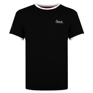 Quick-Q1905 Heren T-shirt Captain | Zwart/Wit