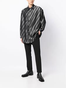 Sulvam Gestreept overhemd - Zwart
