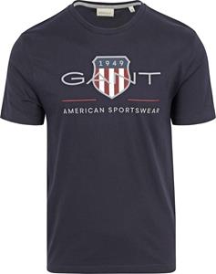 Gant T-shirt REG ARCHIVE SHIELD SS T-SHIRT met logoprint op borsthoogte