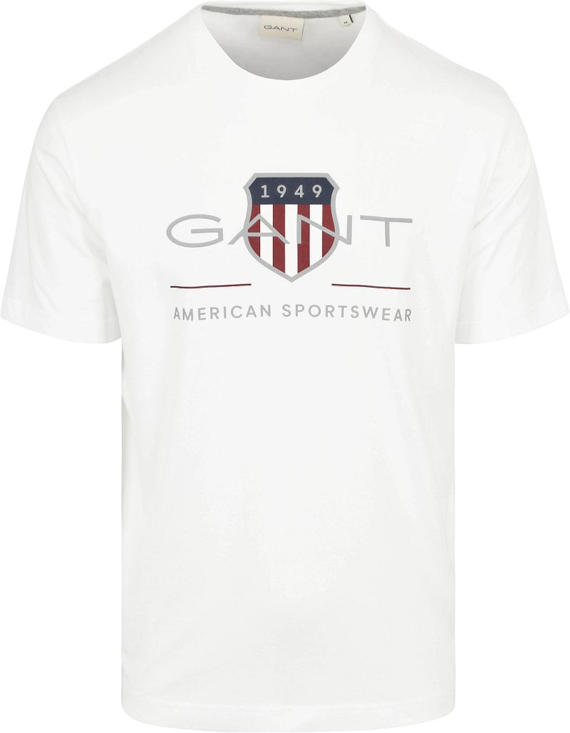 Gant T-shirt REG ARCHIVE SHIELD SS T-SHIRT met logoprint op borsthoogte