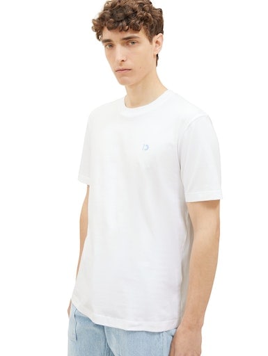 Tom Tailor T-shirt Crewneck met kleine logoprint