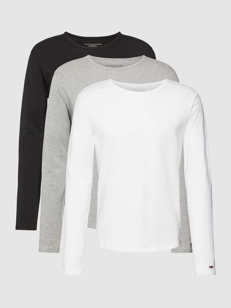 Tommy Hilfiger T-shirt 3P LS Tee met merklabel (Set van 3)