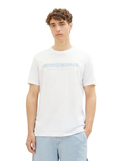 Tom Tailor Denim T-shirt met logo-frontprint