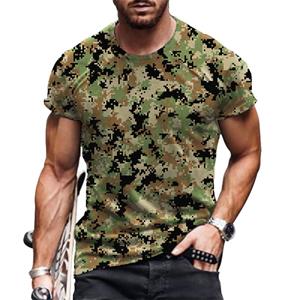 Nihao Men's Camo T-Shirts Short Sleeve Round-Neck Summer Workout Sports Casual Tops Oversized Loose Breathable Street Male Tees 6XL