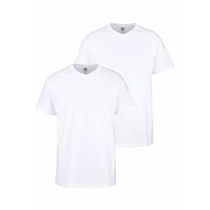 Fruit of the Loom T-shirt met v-hals (set, 2-delig)