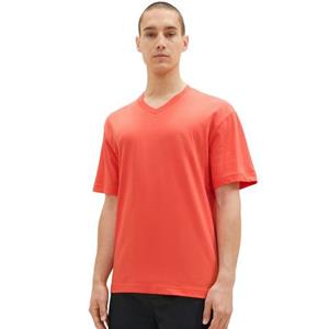 TOM TAILOR Denim T-Shirt mit abgerundetem V-Ausschnitt
