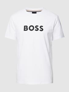 Boss T-shirt met labelprint, model 'Basic Logo'