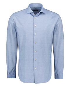 Floris Duetz  Flannel Overhemd Blauw - XXL - Heren