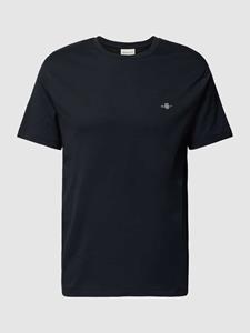 Gant Regular fit T-shirt met labelstitching, model 'SHIELD'