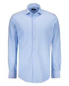 Floris Duetz  Jersey Piqué Overhemd Lichtblauw - XL - Heren