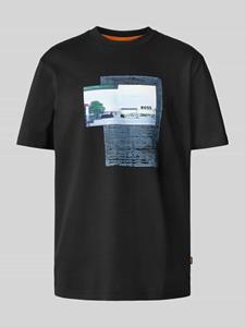 BOSS Green T-shirt met labelprint