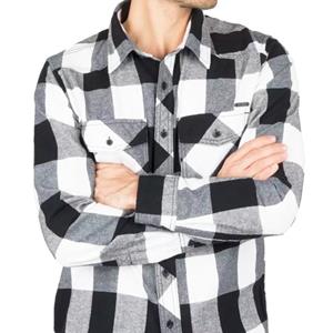 Brandit Check Shirt White-Black Flanel Overhemd Heren