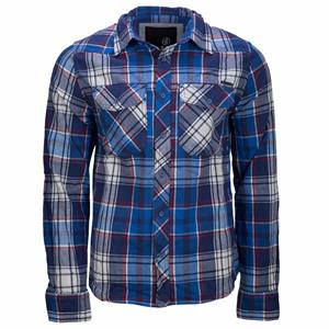 Brandit Check Shirt Navy Flanel Overhemd Heren