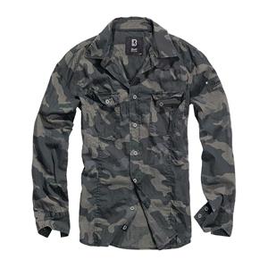 Brandit SlimFit Dark Camo Shirt Heren