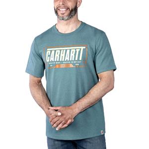 Carhartt Relaxed Fit Heavyweight Short Sleeve Graphic Sea Pine Heather T-Shirt Heren