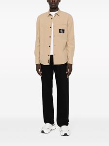 Calvin Klein Jeans Overhemd met logopatch - Beige