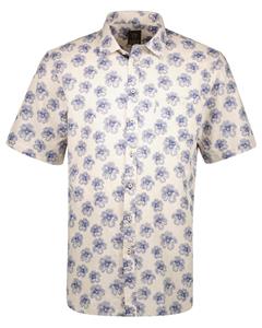 Eagle&Brown  Raspberry Overhemd met Print Midden Blauw - M - Heren