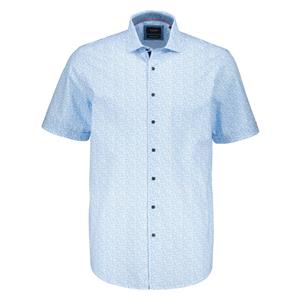 Adam est 1916  Overhemd met Print Lichtblauw - XL - Heren