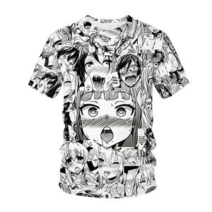 Exclusive 3D T-shirt Anime T-shirt 3D Print Heren Streetwear Hentai Patroon O-Hals Hip Hop T-shirt Harajuku Casual T-shirts Sexy Meisje Kleding
