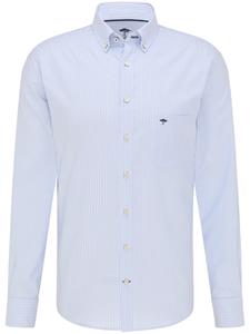 Fynch Hatton Overhemd Oxford Stripe Light Blue  