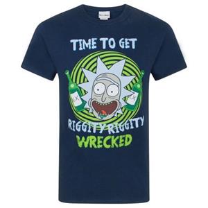 Rick And Morty Mens Riggity Riggity Wrecked T-Shirt