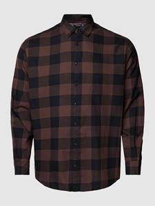 Jack & Jones Plus Langarmhemd Gingham (1-tlg)