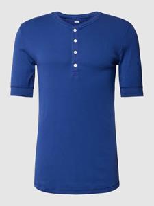 Schiesser T-shirt met korte knoopsluiting, model 'Henley'