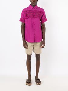 Amir Slama Overhemd met gehaakt vlak - Roze