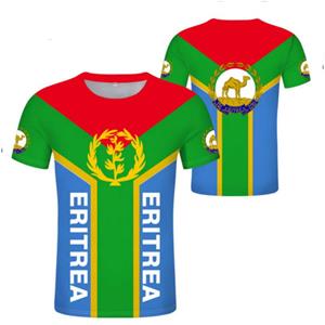 ETST 07 Eritrea Flag T-shirt Men's T Shirt Short-sleeved Tshirt Free Custom Name Number The State Of Eritrea Jersey Sweatshirt Oversized